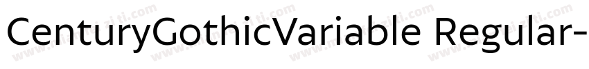 CenturyGothicVariable Regular字体转换